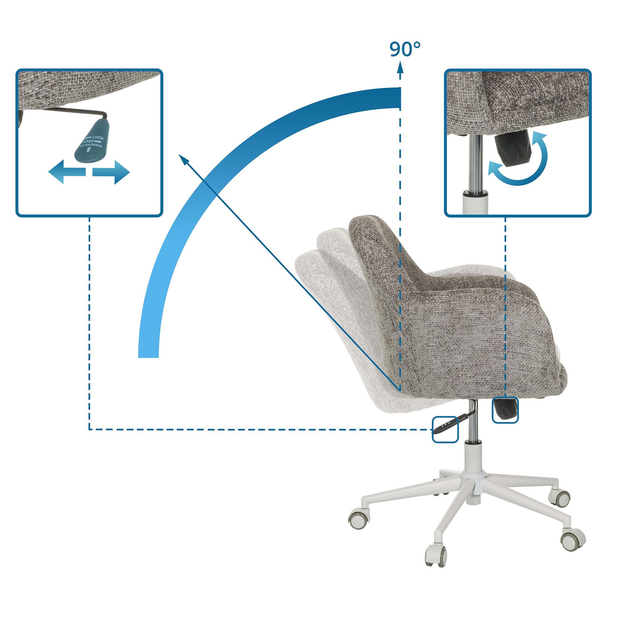 SOLAO HOME Office Chair Bouclé Brown 1