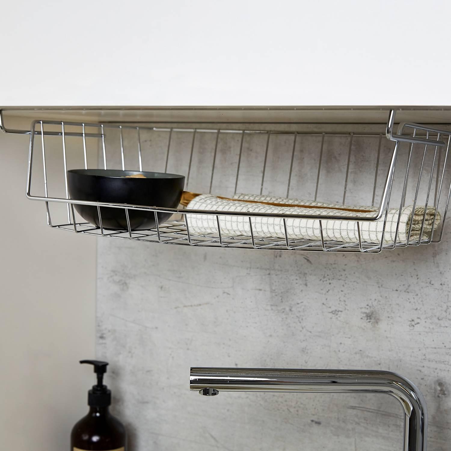 Allen Regaleinhängekorb 2er-Set Stahl Silber 3