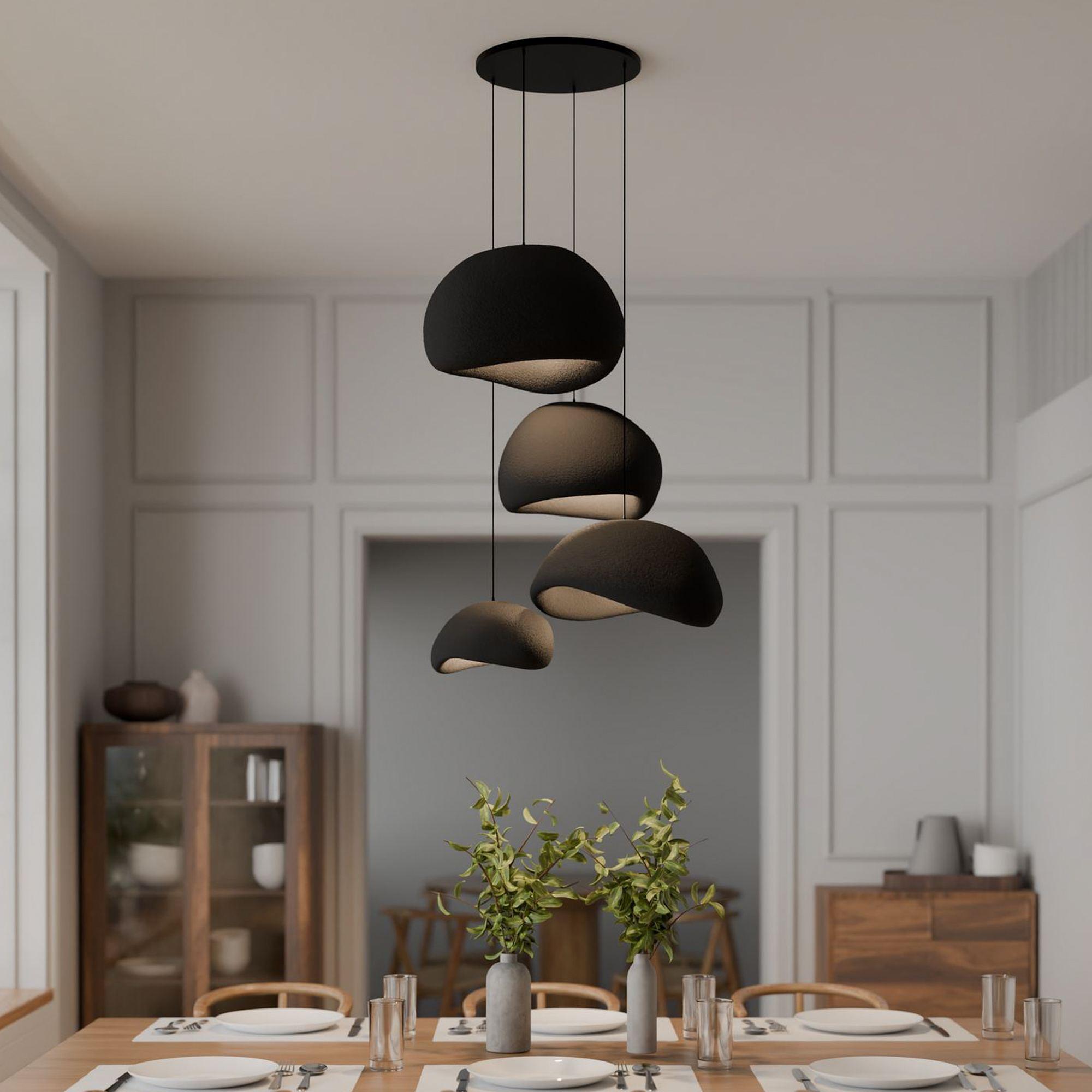 4-Flammig Wabi Sabi Sabi Glows Pendelleuchte Schwarz 3