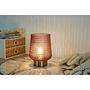 LED-Tischleuchte Rose Glamour Klarglas Messing 3