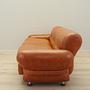 Sofa Leather Red 1970s 3