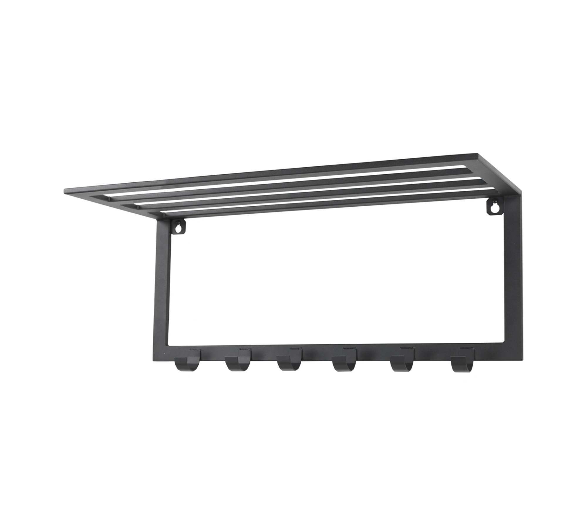 Wandgaderobe Metall Schwarz 0