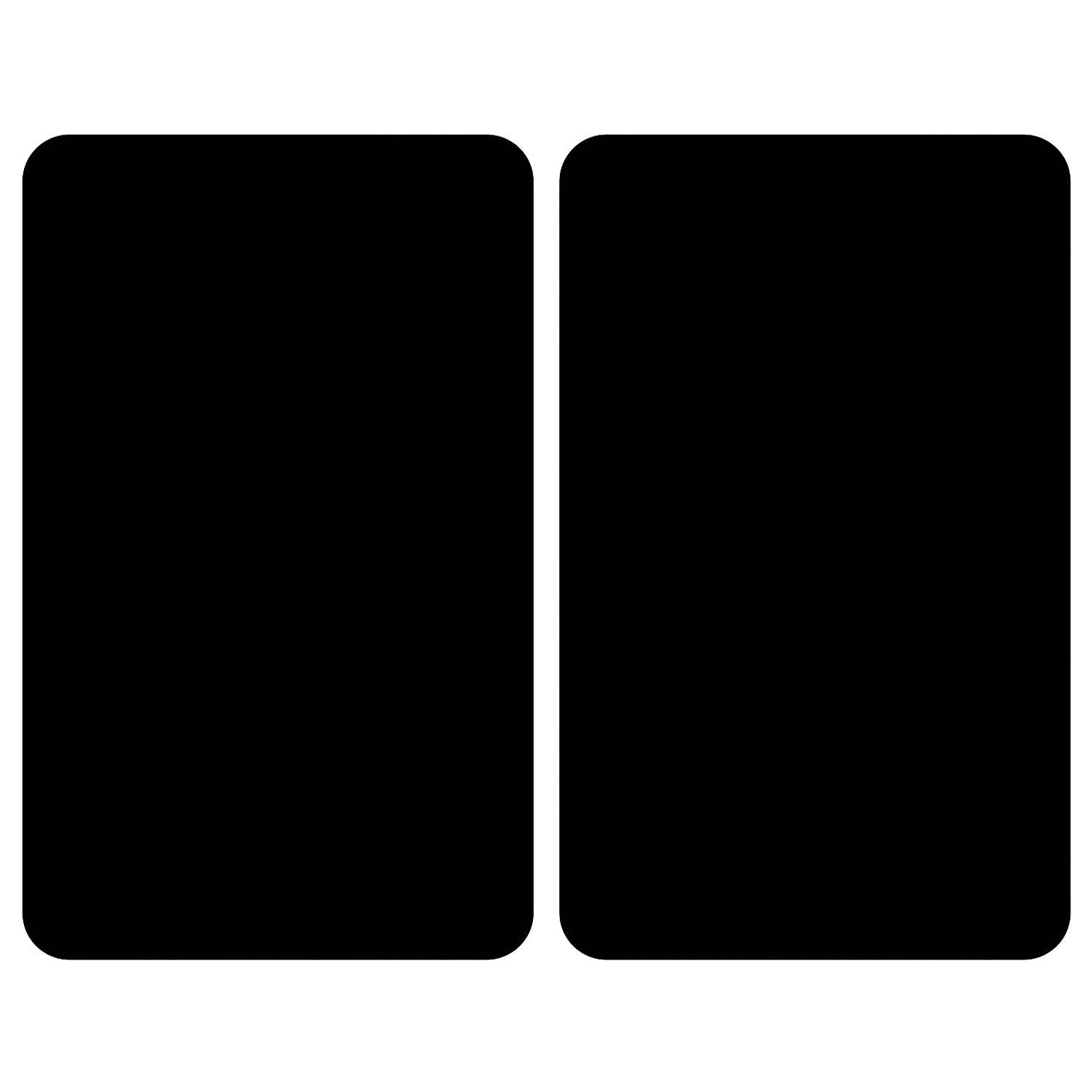 2x Abdeckplatten Glas Schwarz 0