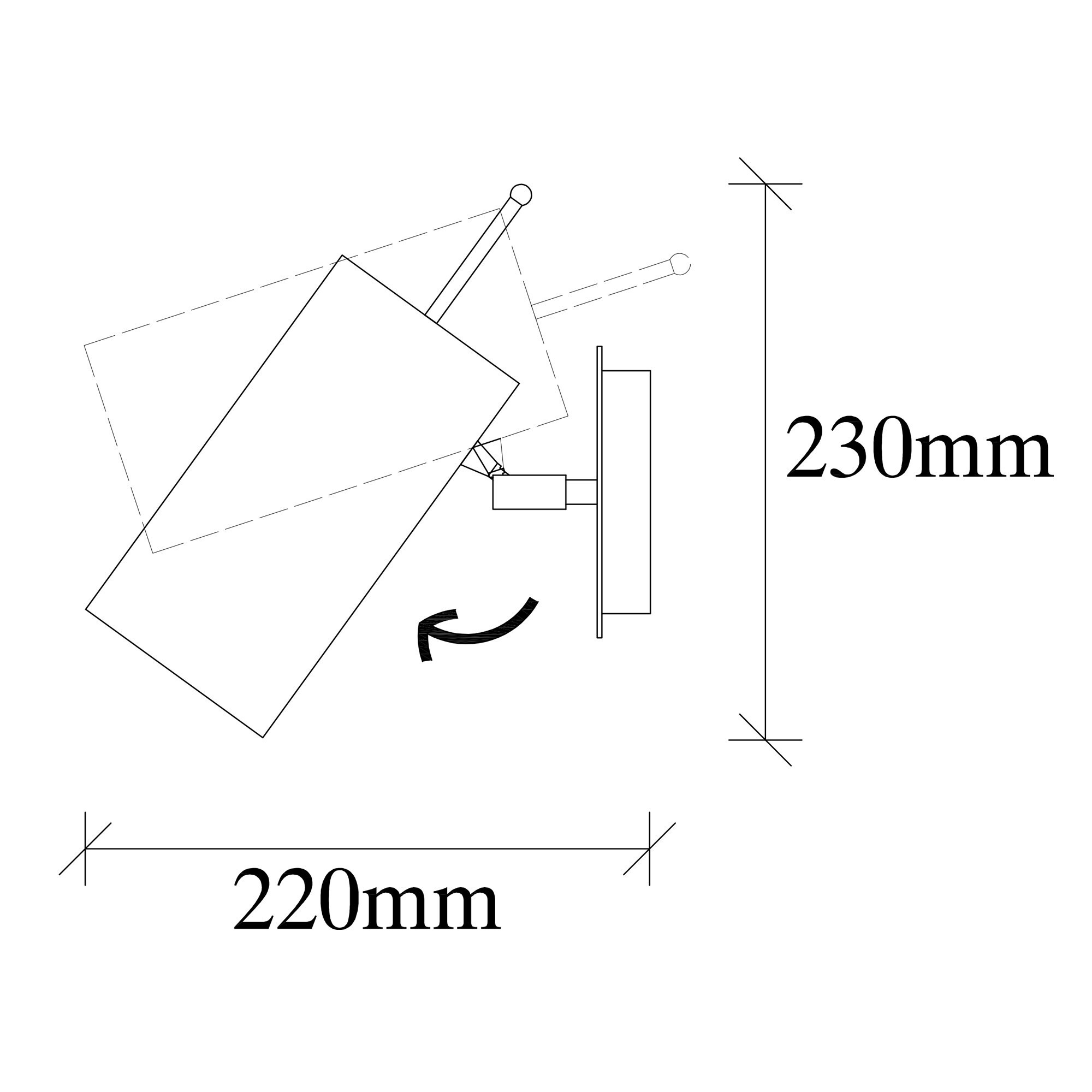 Wandleuchte Bronzefarben Metall 2