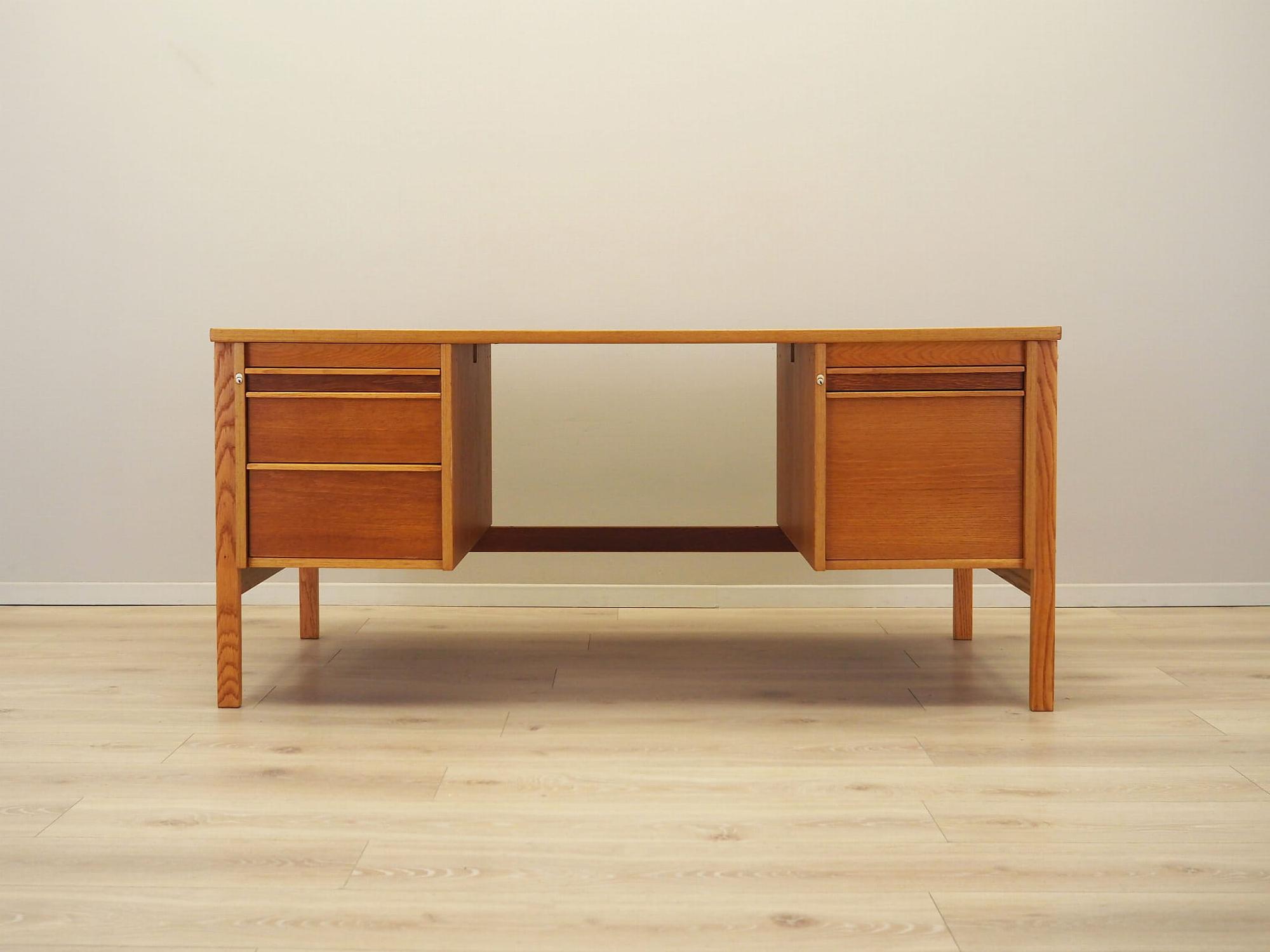 Schreibtisch Eschenholz 1970er Jahre 4