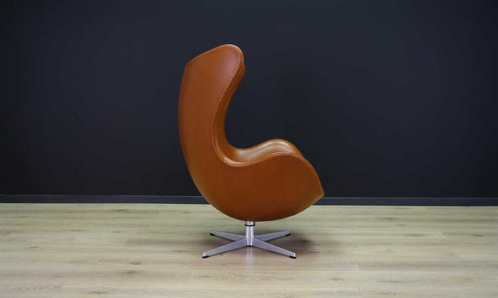 Egg Sessel Leder 1960er Jahre 6