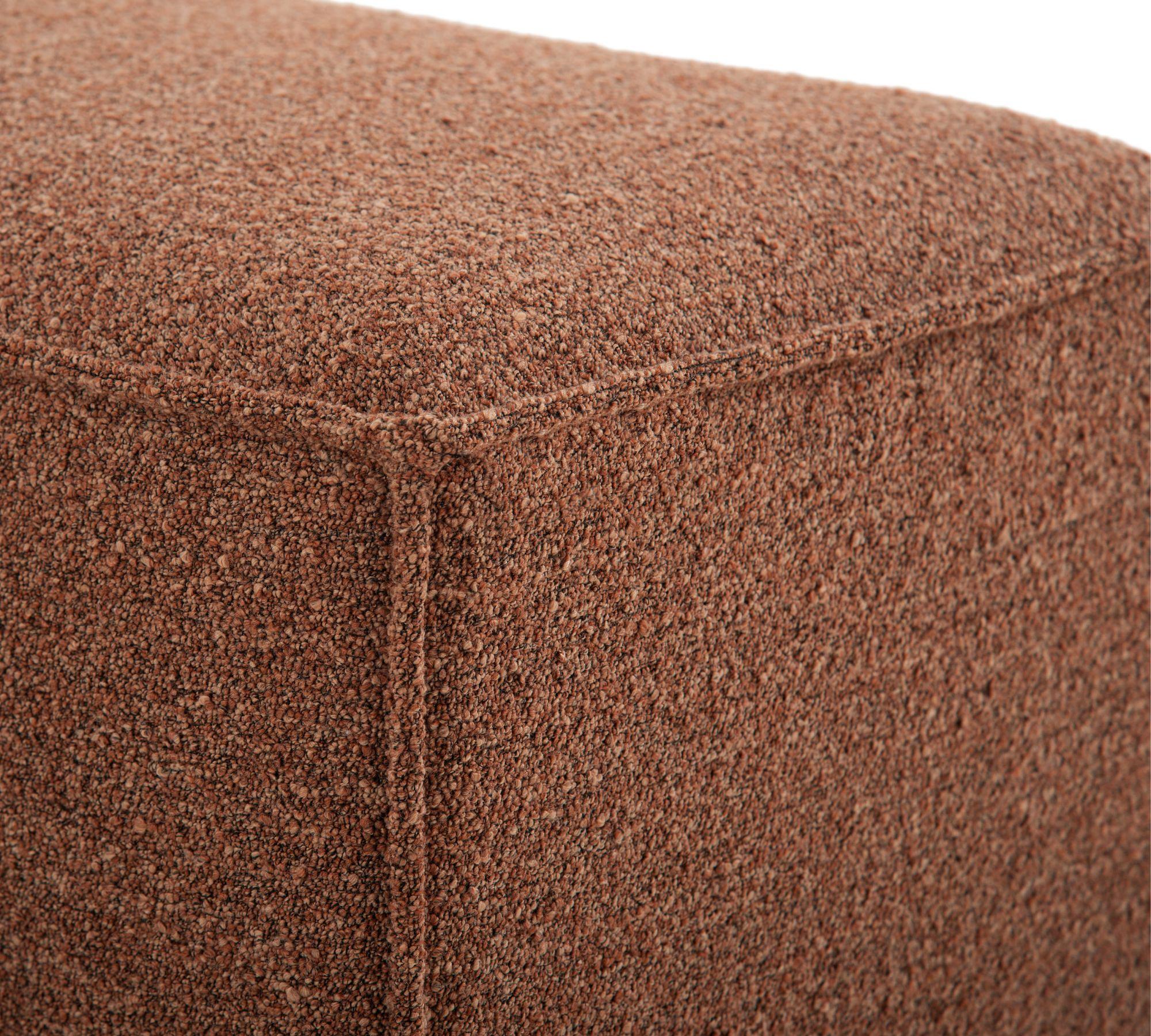 Daphne 1-seater chaise longue Right Pebble Rust 3