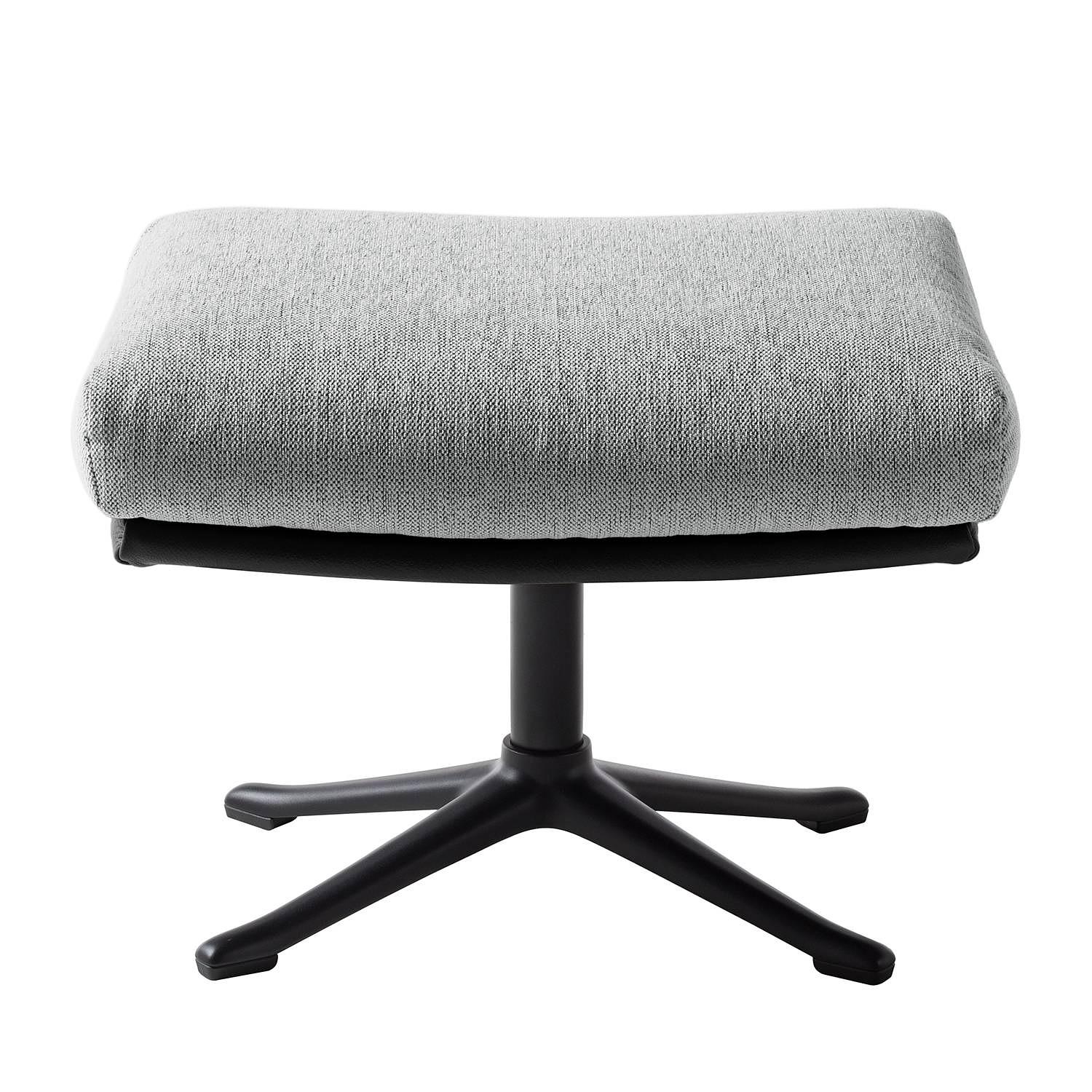 Hocker Hepburn mit Kreuzfuß Hellgrau 4