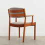 Vintage chair wood textile gray 1960s 5