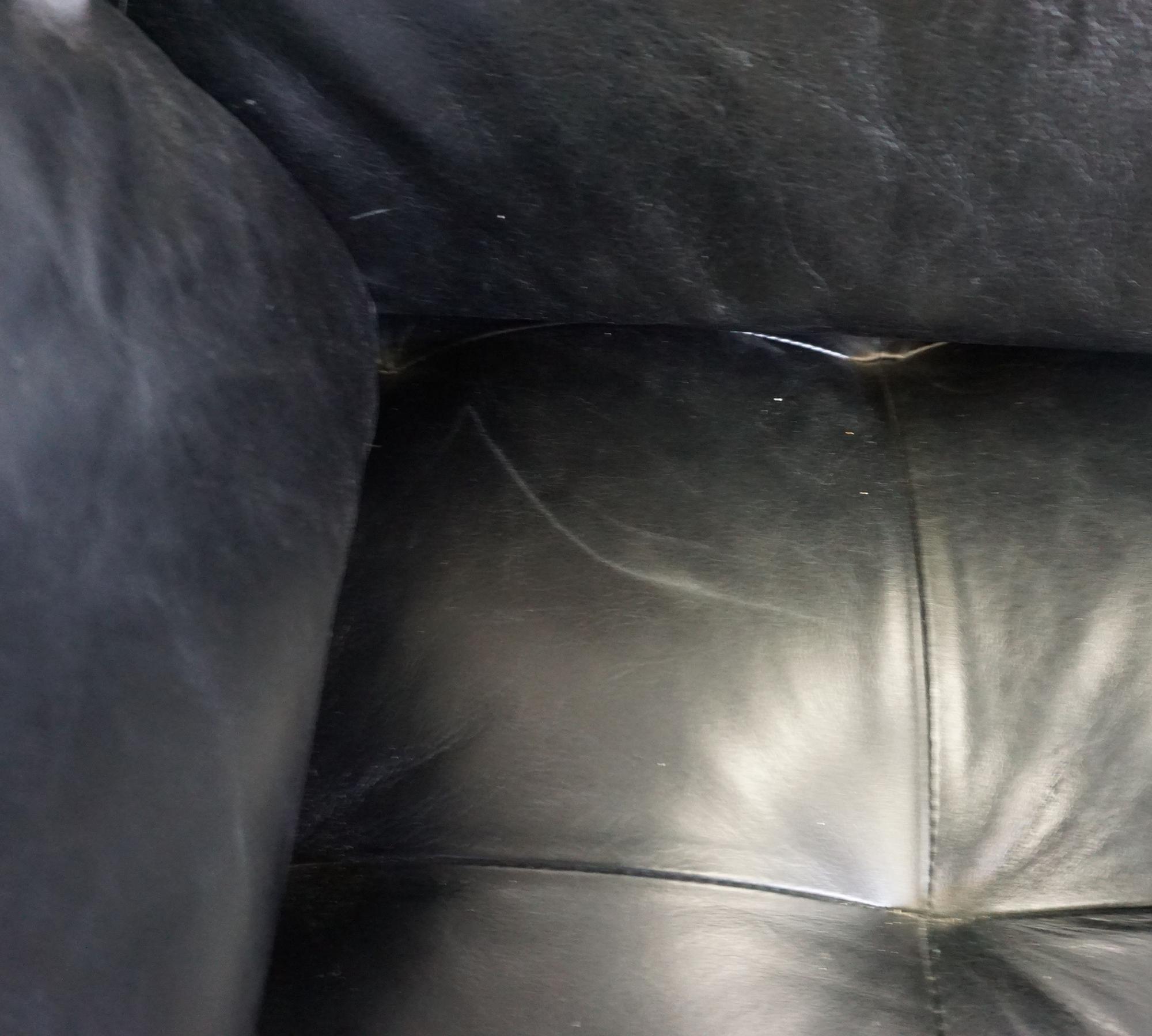 UTILITY 3-Sitzer Sofa Leder Schwarz 4