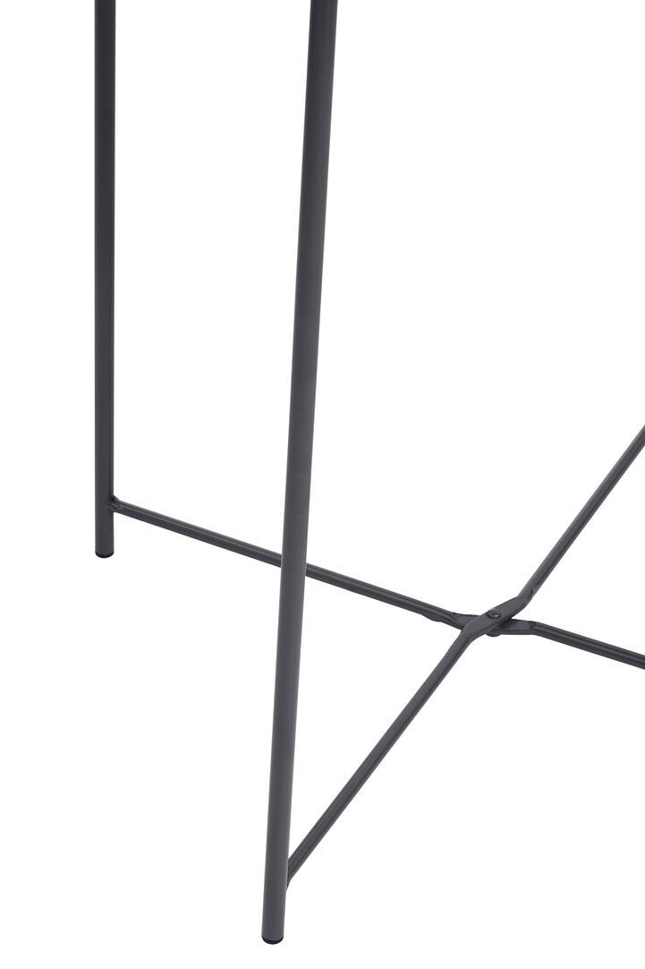 Acero Runder Beistelltisch Metall Grau 5