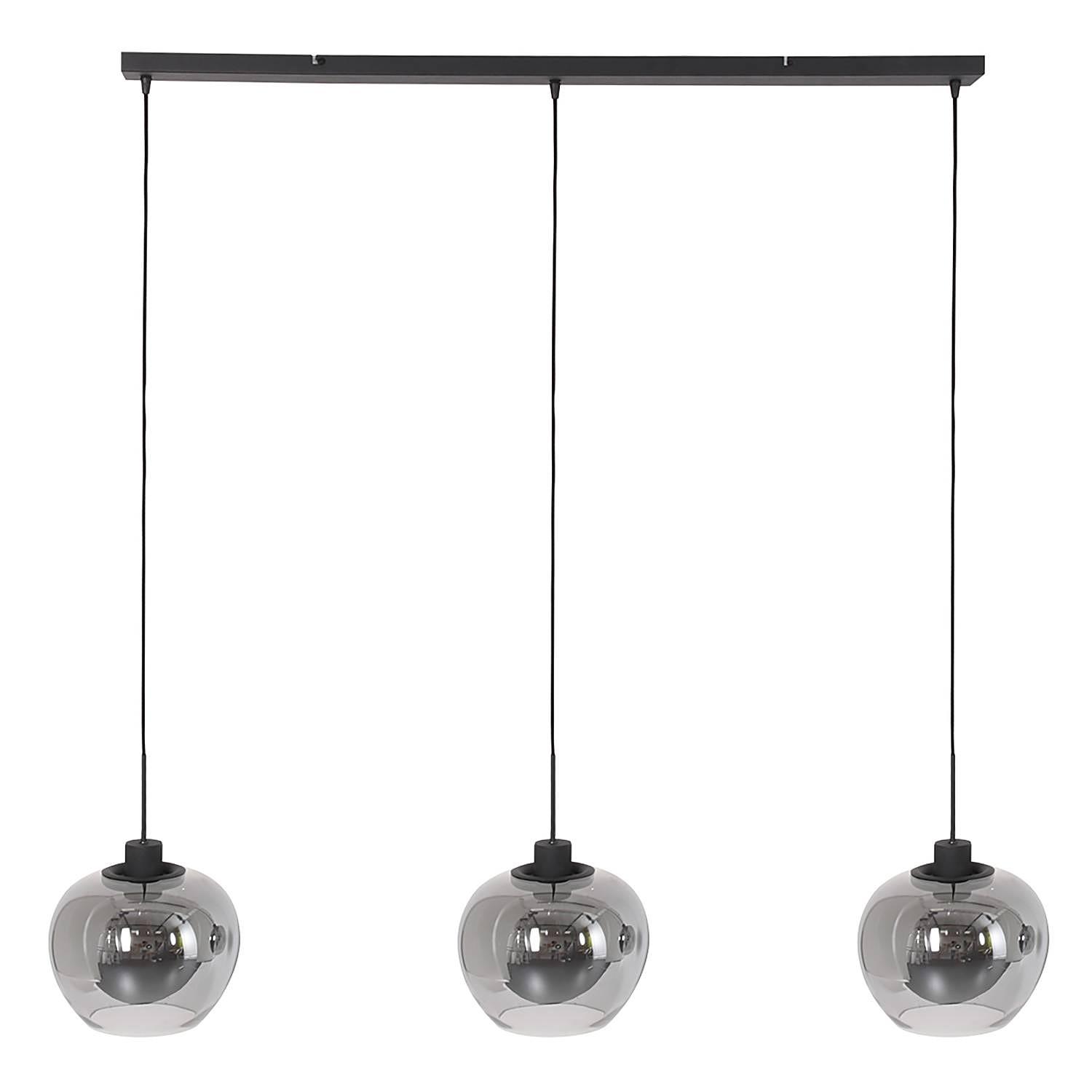Lotus Pendant Lamp Aluminum Black 3-bulb 1