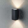 Außenwandleuchte 2-flammig Aluminium Schwarz 0