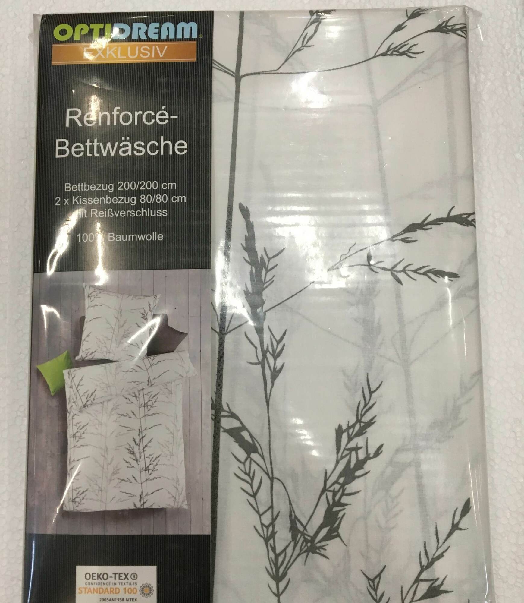 2-tlg. Bettwäsche-Set Baumwolle Weiß 2