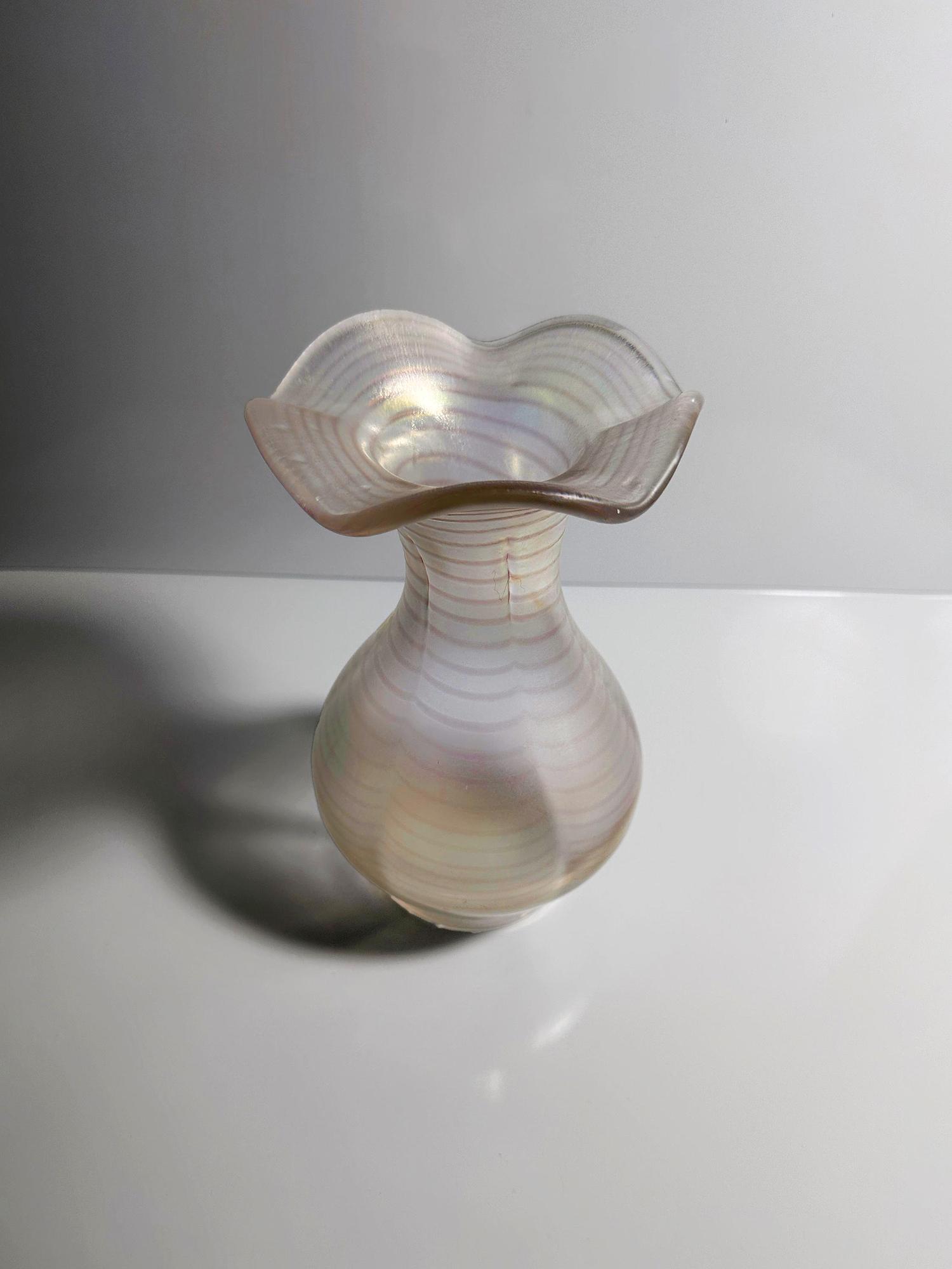 Vintage Art Nouveau Vase Glass 1