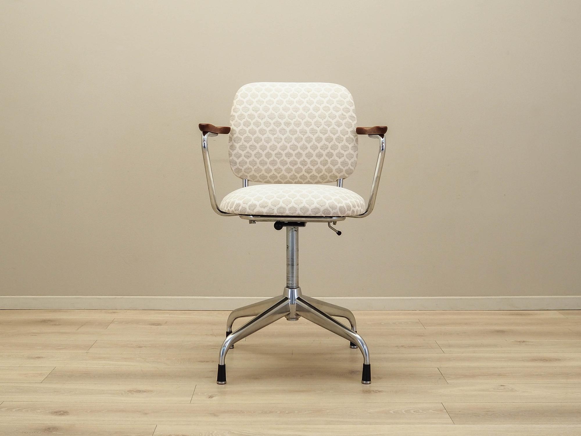 Drehstuhl Holz Metall Beige 1970er Jahre 8