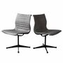 2x Vintage Charles and Ray Eames EA 116 Aluminiumstuhl Grau 0