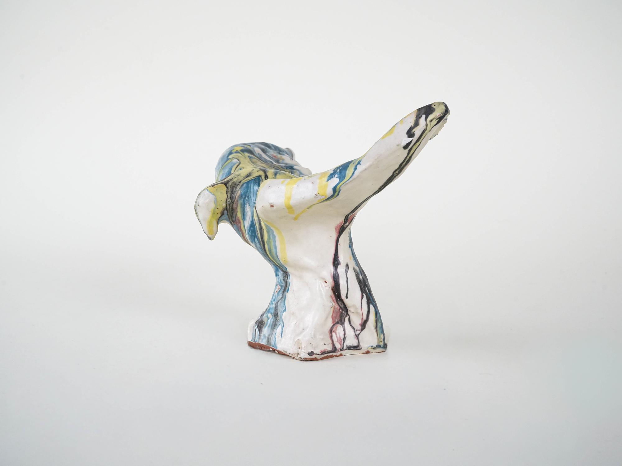 Ceramic bird sculpture Multicolored 1970s 4