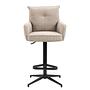 Bar stool DIDRIP Set of 2 Height adjustable Cappuccino 1
