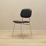 Dining chair faux leather metal 1970s 1