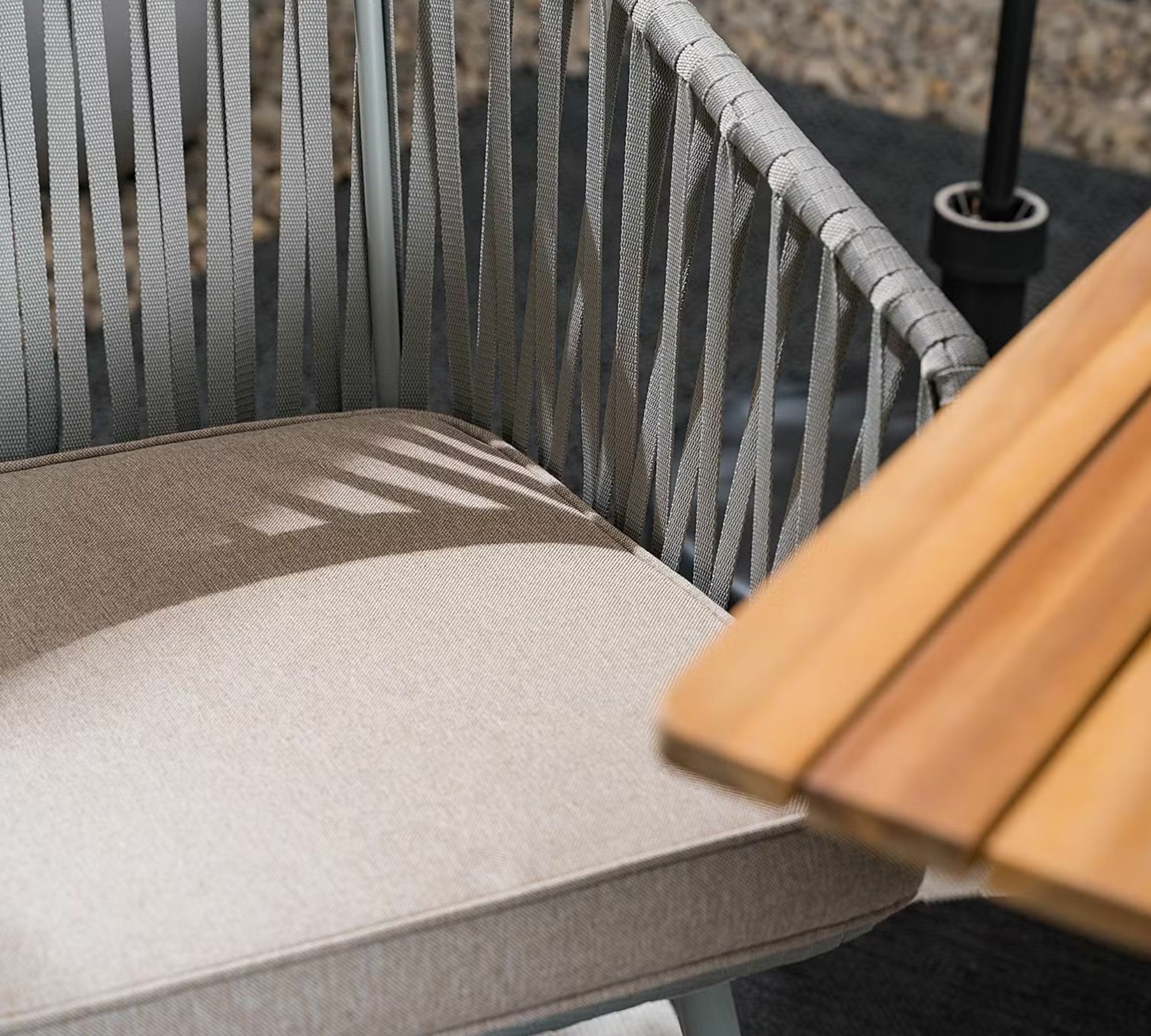 2x Garden chair Steel Polyester Grey 7