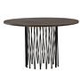 Dining Table Black Mocha Veneer Ø120cm 3