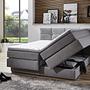 Chicago Boxspringbett mit Bettkasten & Topper Silber 1