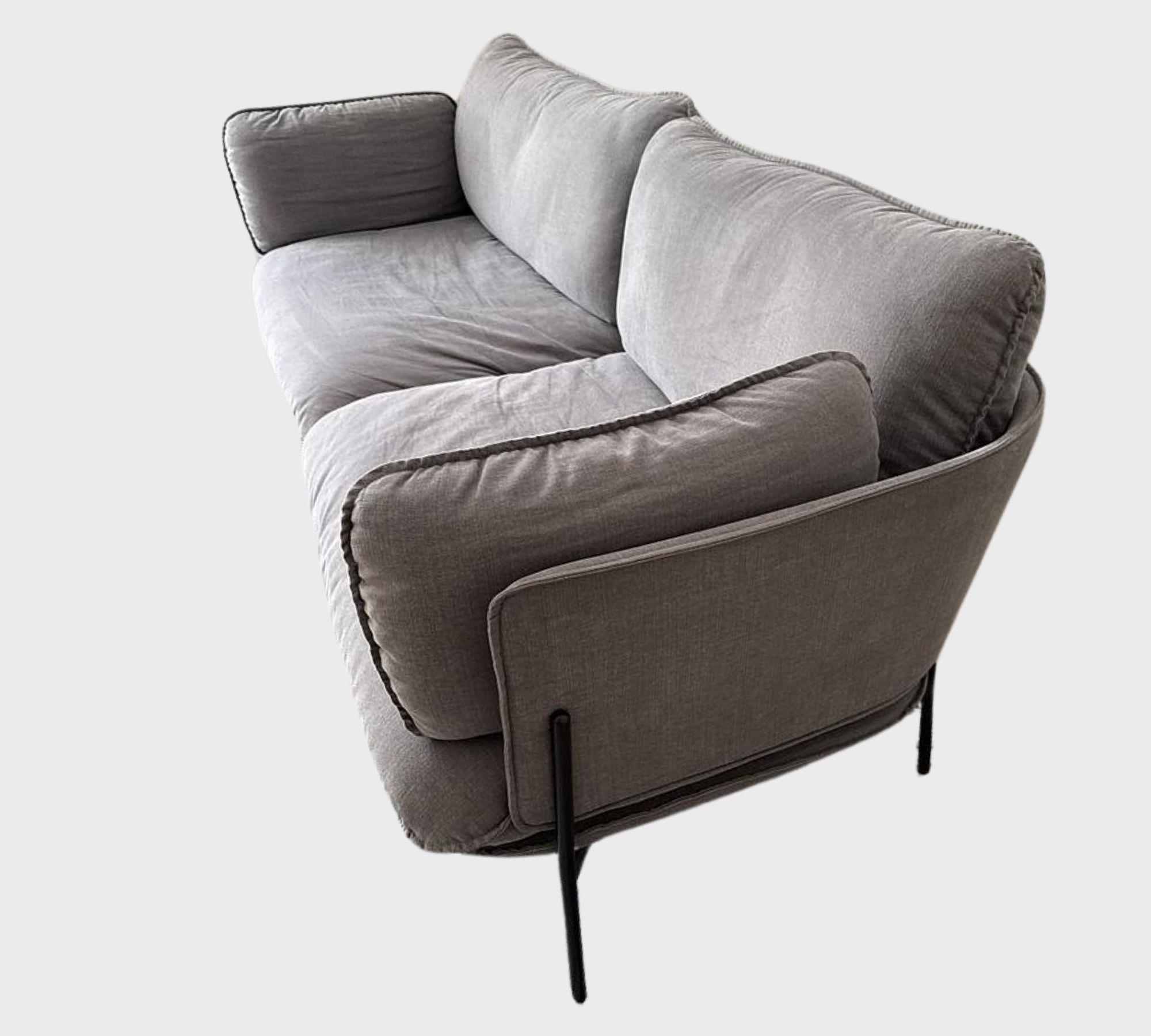 Cloud LN3.2 Sofa 3-Sitzer Baumwolle Grau 1