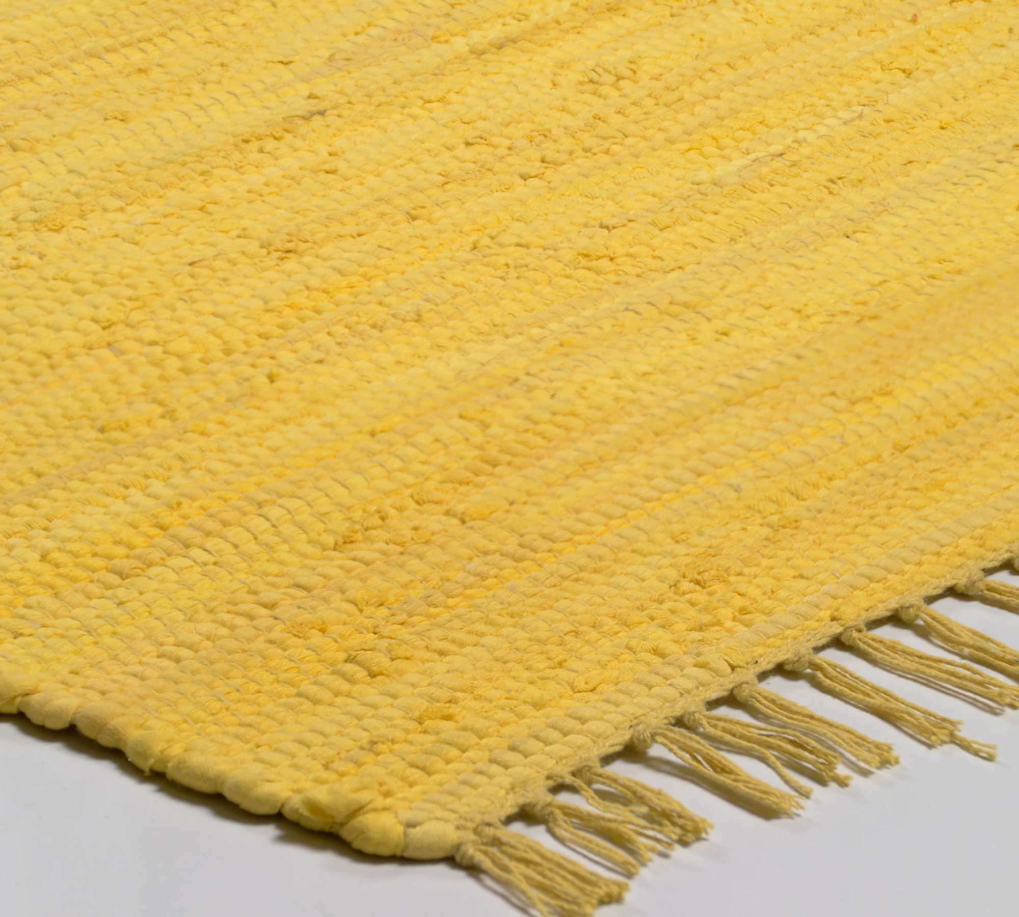 Teppich Baumwolle Gelb 90 x 160 cm 3
