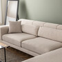 Sofa Récamiere Rechts Polyester Holz Beige 2