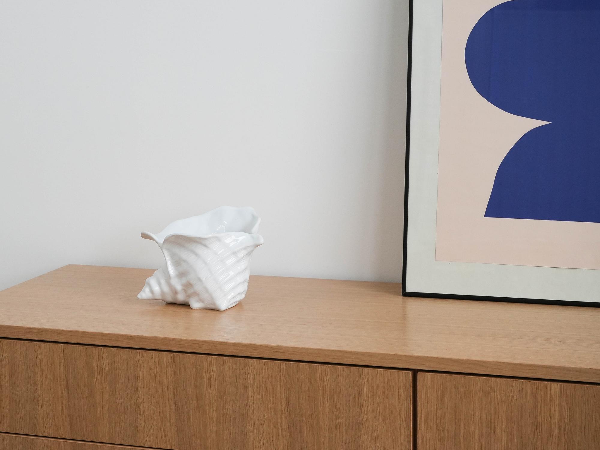 Ceramic pot lid White 1970s 1