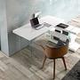 Desk Wood Glass White 3