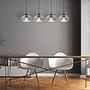 Pendant light Shaun TypeA 4-light smoked glass iron 2