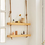 Makemba Regal Drei Regalbretter Holz Nussbaum Gealtert 3