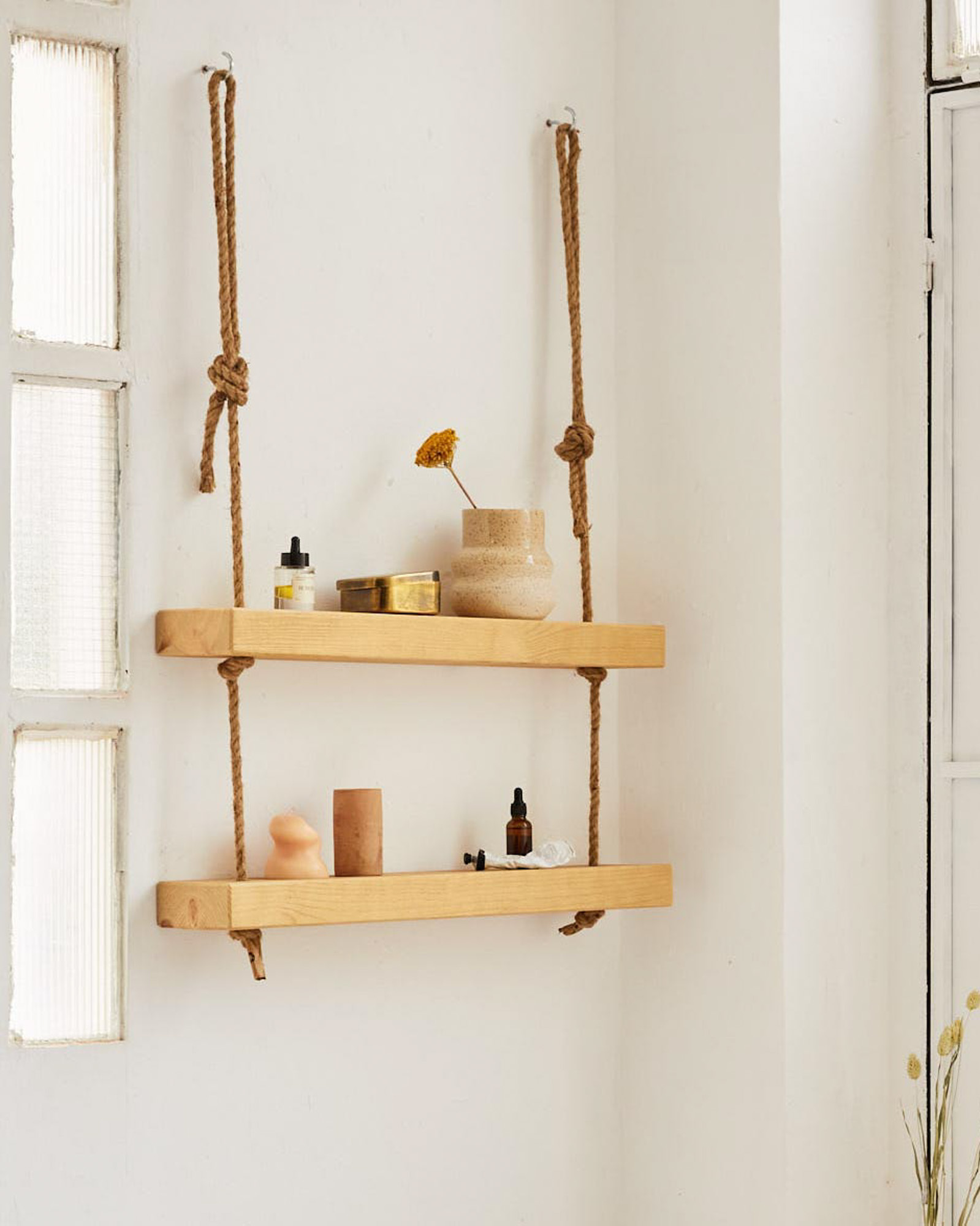 Makemba Regal Drei Regalbretter Holz Nussbaum Gealtert 3