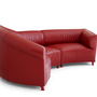 Galassia Sofa Leder Rot 1