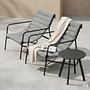 Outdoor Lounge 3-piece Set Steel Bouclé Anthracite 2
