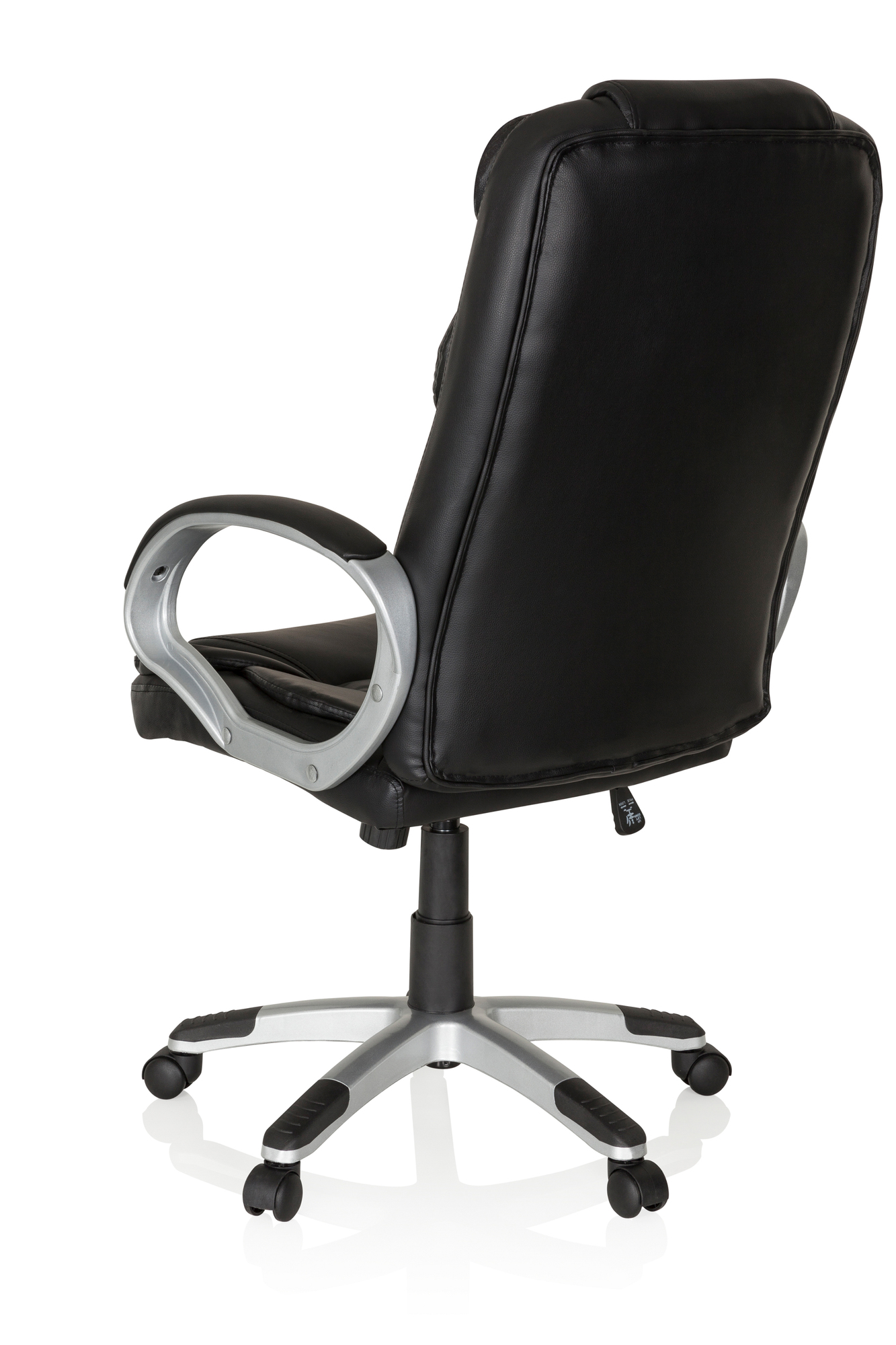 Poltrona direzionale in similpelle nera 3