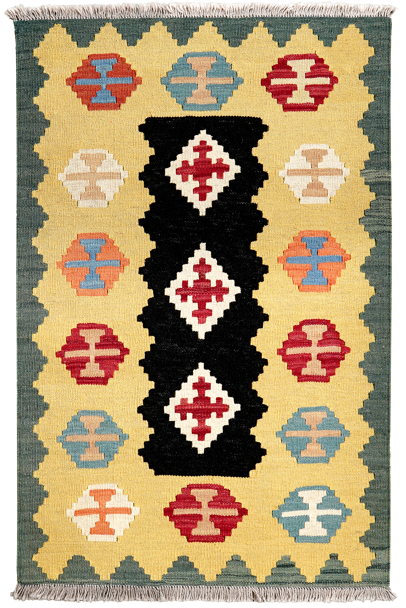 Kilim Gashgai Teppich Mehrfarbig 0