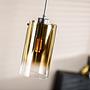 Pendelleuchte Rauchglas Gold 1