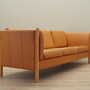 Vintage Sofa 3-Sitzer Leder Orange 1970er Jahre 5