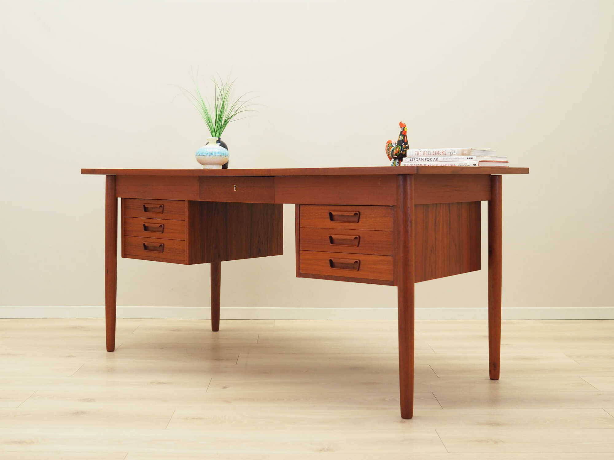Tisch Holz Braun 1960er Jahre 2