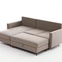 Eva Sofa Récamiere Links mit Hocker Creme 7