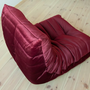 Togo Poltrona Velluto Rosso Bordeaux 5