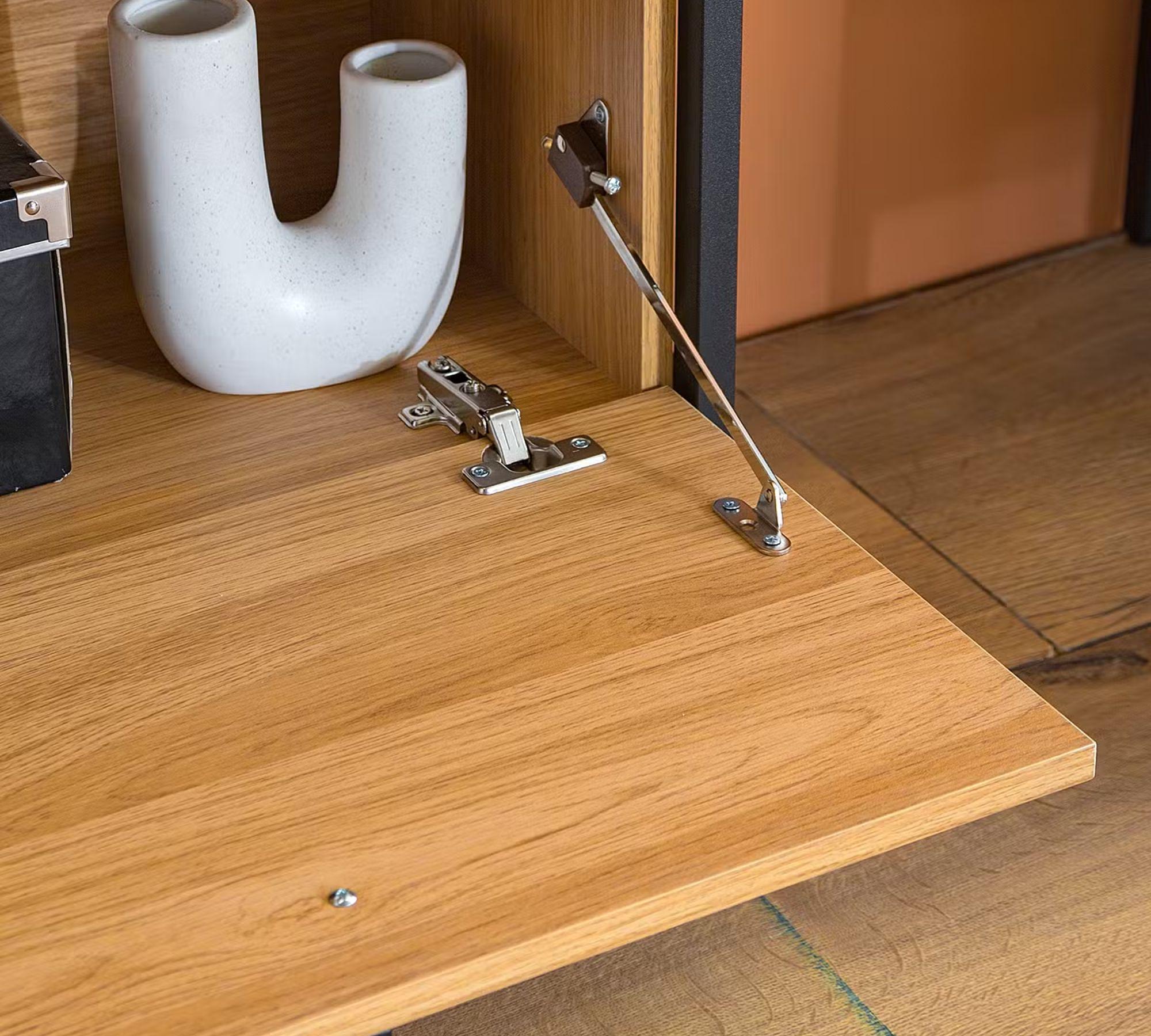 Regal Holz Metall Natur 4