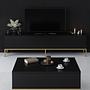 Coffee Table Lord Wood Veneer Black Gold 3