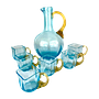 George Sand Liqueur set 1900s Turquoise 0