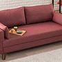 Bella Sofa 3-Sitzer Rot 2