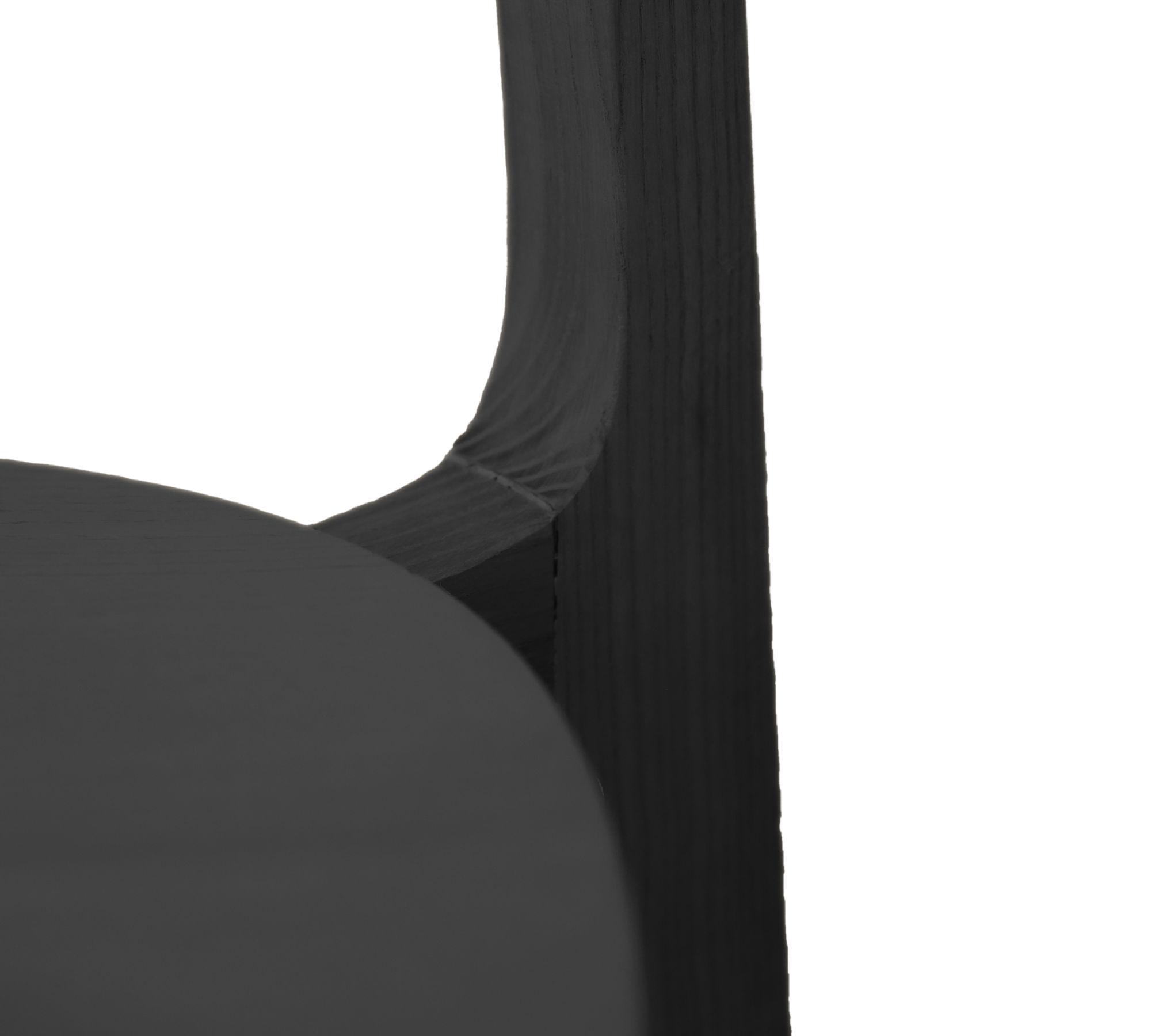 3x Gem Bar Stool Ash Wood Black 5