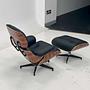 Eames Lounge Chair &amp; Ottoman Leder Holz Schwarz Braun 5